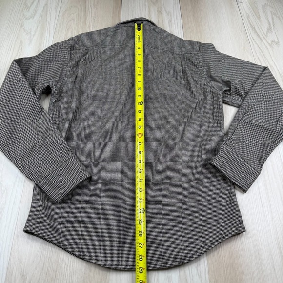 Relwen Mens Camel Black Houndstooth Stretch Workwear Button Up Shirt Size S NWT - Picture 10 of 11